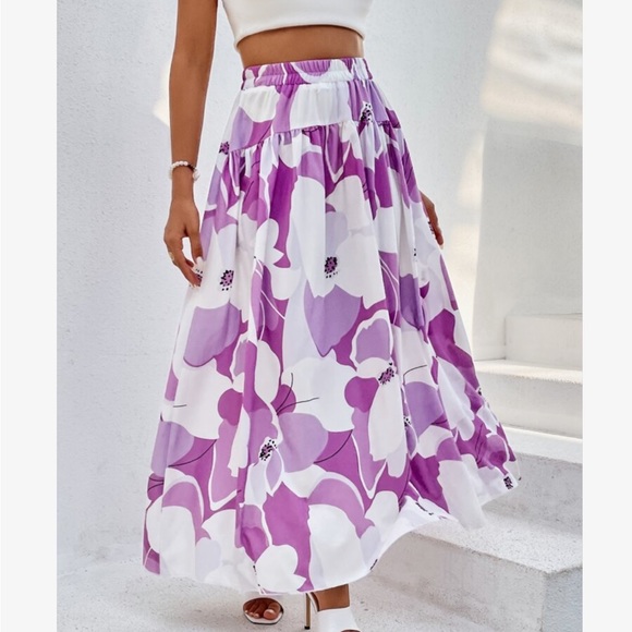 Bohemian Boho Floral Tropical Maxi Skirt - Picture 13 of 17